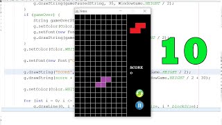Tetris Game On Java Tutorial - Part 10: Add button pause & refresh game