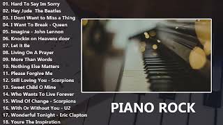 Rock Instrumental Music - Piano covers of rock popular songs 2023 || Full Album||