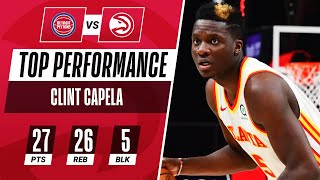 Clint Capela ERUPTS For 27 PTS, 26 REB (career-high) & 5 BLK To Lift Hawks In OT