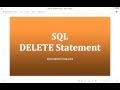 24 - SQL DELETE Statement - Learn SQL from www.SQLServerLog.com [HD]