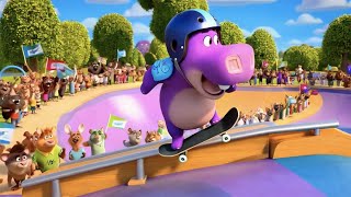 Hugo the Hippo's Skateboard Spectacle! | Music for KIds