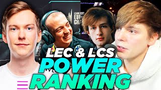 LS | RANKING EVERY SINGLE WESTERN LEAGUE PLAYER IN EVERY ROLE | LCS \u0026 LEC Power Rankings w/ Treatz