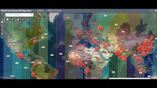 World Time Zones GIS Map Application #gis #timezone #timezones