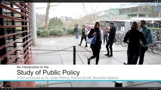 An Introduction to the Study of Public Policy