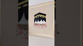 Golden Leaf Calligraphy Painting of the Holy Kaaba✨🕋🌙 #artshorts #allah #kabaa #painting #makkah