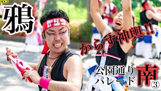 【鴉No.09】からす神輿‼︎_第36回彩夏祭_公園通り南パレード3回目【2019年】NX3