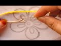 #HandEmbroidery, button hole and weaving stitch new flower design, Easy stitch Flower #Embroidery