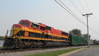 KCS 3963- Weed Sprayer Train, LeClaire, IA 5/17/23