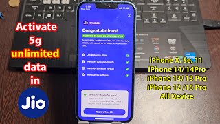How to activate 5g unlimited data in jio in iphone