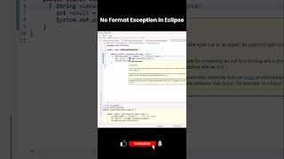 No Format Exception in Eclipse | Java Tutorial for Beginners