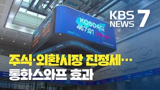 금융시장 하루 만에 진정…한미 통화스와프 효과 / KBS뉴스(News)