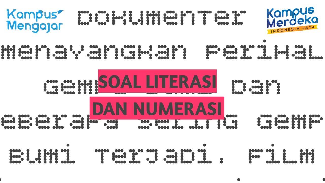 Contoh Soal Literasi Dan Numerasi Kampus Mengajar Dan Jawabannya ...