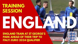 TRAINING SESSION: England Train at St George's Park Ahead of Their Trip to Italy