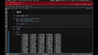 Broadcasting errors in OLS with numpy