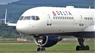 ✈ Delta Boeing 757-200 Take off from Glasgow Airport!