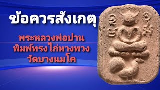 ข้อควรสังเกตุ พระหลวงพ่อปาน พิมพ์ไก่หางพวง วัดบางนมโค จ.อยุธยา