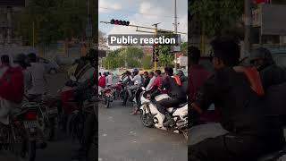 Hayabusa ka sound public reaction #superbike #hayabusa #biker #suzuki #bhopal