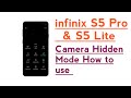 infinix S5 Pro, S5 Lite, Camera Hidden Mode How to use