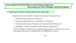 Ensure Optimal Workload Risk-Free with Backup Assignments, Overcoming Lost Time Challenges!