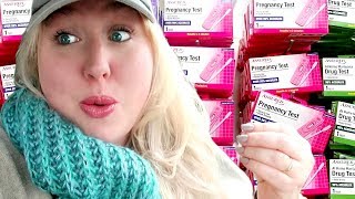 Buying ALL the Dollar Tree Pregnancy Tests??? 🛒 Large Family Mom Shop with Me *ALL DAY!*