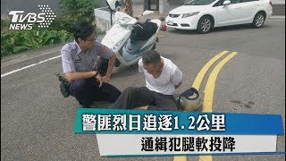 警匪烈日追逐1.2公里 通緝犯腿軟投降