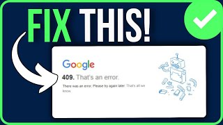 HOW TO FIX 409 ERROR CODE [FIXED] | Error Code 409 Thats an Error Problem