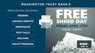 Washington trust bank Shred Day April 19