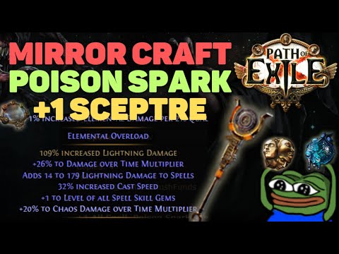 MIRROR Crafting a Poison Spark 1 Spell, Oscillating Scepter in Ancestors [Path of Exile 3.23]