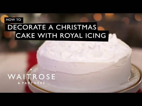 Decorate a Christmas Cake with Royal Icing | Waitrose Decorate a Christmas Cake with Royal Icing | Waitrose