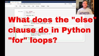 The "else" clause in Python "for" loops — what does it do?