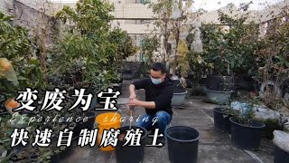 養花不用花錢買土，3分鐘教你在家快速自製腐葉土，方法簡單實用