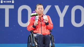 【スライドショー】車いすテニス　上地結衣が銀メダル　日本女子過去最高