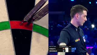 Dave Parletti hits INCREDIBLE NO-LOOK 180 at 2022 WDF Lakeside World Championships