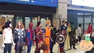 130430 Super Junior at Incheon Airport - Super Heroes