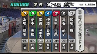 【ガールズケイリン】小倉競輪　富士通フロンテック杯HPCJC 7R L級ガ予選１  126期スーパールーキーの走り！