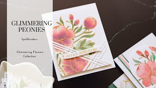 Hot Foil Stamping | Layering Stencils | Spellbinders Glimmering Flowers