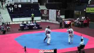 87kg Quarterfinal Oleg KRILLOV (RUS) vs (UKR) BONDAR, Vladislav (-21 European TKD Champ 2015)