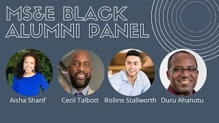 MS&E Black Alumni Panel 2021