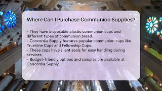 Where Can I Purchase Communion Supplies? - Followers Of Christianity