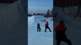 Тренировка нашей сборной по ски-кроссу перед олимпиадой в Южно-Сахалинске. Февраль 2018г.