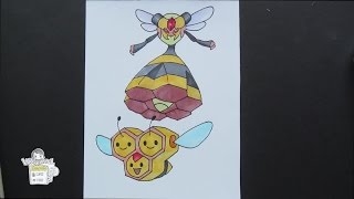 Drawing Pokemon: No. 415 Combee ミツハニー ; No. 416 Vespiqueen