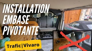 Installation embase pivotante sur trafic/vivaro (LE LUXE)