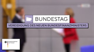 Vereidigung von Bundesfinanzminister Christian Lindner im Deutschen Bundestag