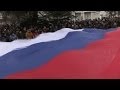 Pro-Russian Ukrainians rally outside Crimean parliament