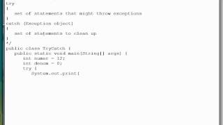 Advanced Java Programming Tutorial | Try-Catch Statement - Part 1/2
