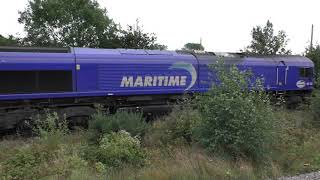 66142 (Maritime livery). Light engine. Immingham S.S to Nottingham. Barnetby. 6.10.21