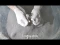 reused grainy cement shape s non stop dry crumble asmr