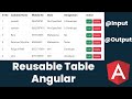 Reusable Table Component Angular | angular tutorial | angular tutorial for beginners