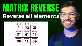 Java program to reverse all elements of a Matrix Matrev Isc JAVA