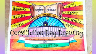 Indian Constitution Day Poster National Law Day Drawing Constitution